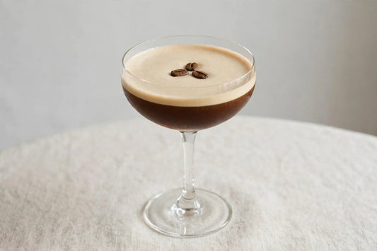 Espresso martini in a coupe glass